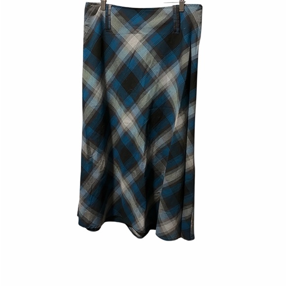 Vintage Cato Blue and Black Plaid A-Line Skirt - Picture 2 of 6